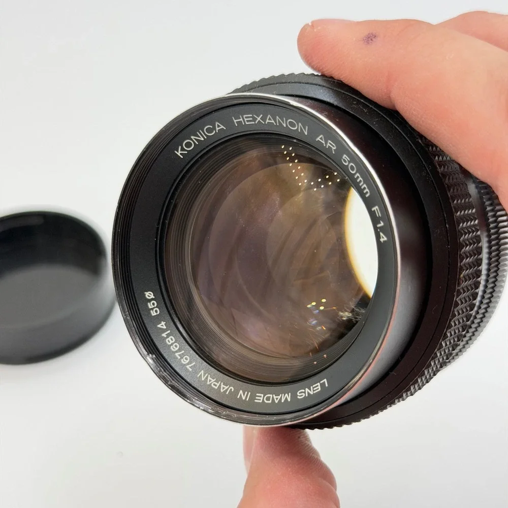 Konica Hexanon AR 50mm f1.4 Vintage Prime Lens for Repair Fungus Haze Japan